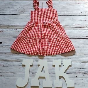 🆕️ GAP GIRLS RED AND WHITE CHECKERED DRESS 👧
